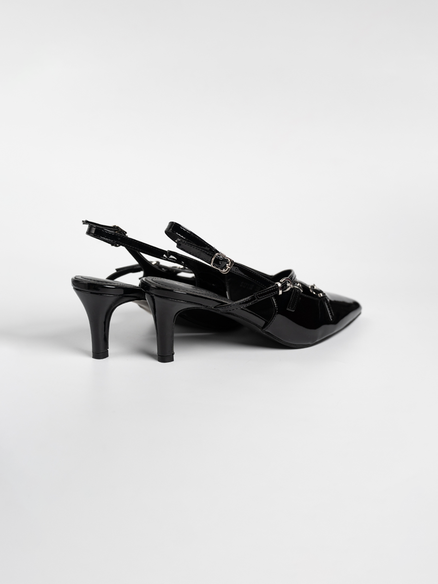 Zea Glossy Strappy Heels