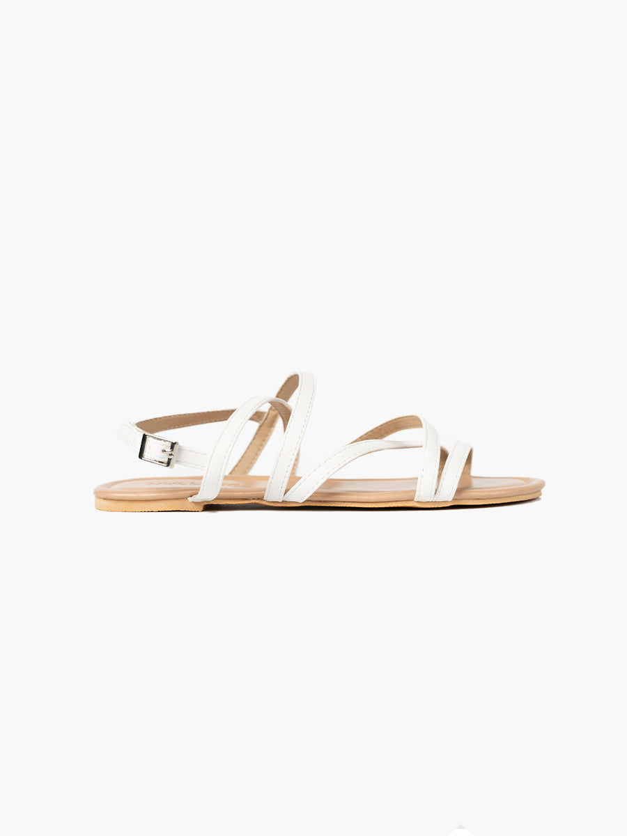 White strappy best sale flip flops