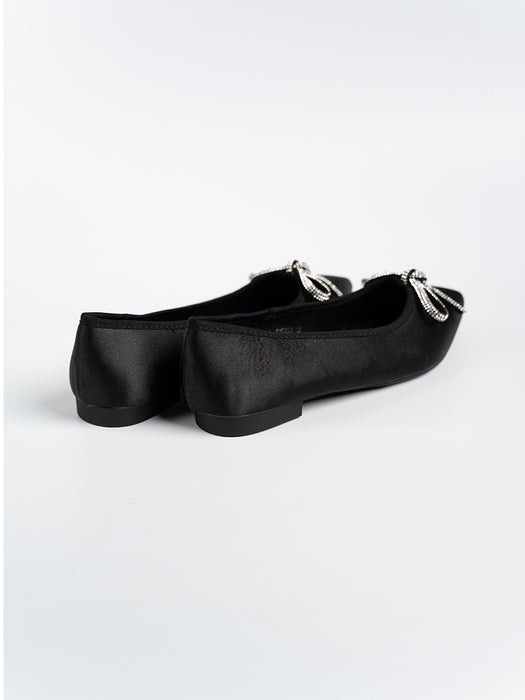 Satin Ribbon Ballerina Flats