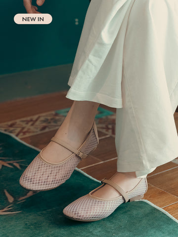 Gianna Mesh Ballerina Flats