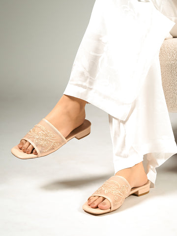 Elysia Lace Sandal Slides