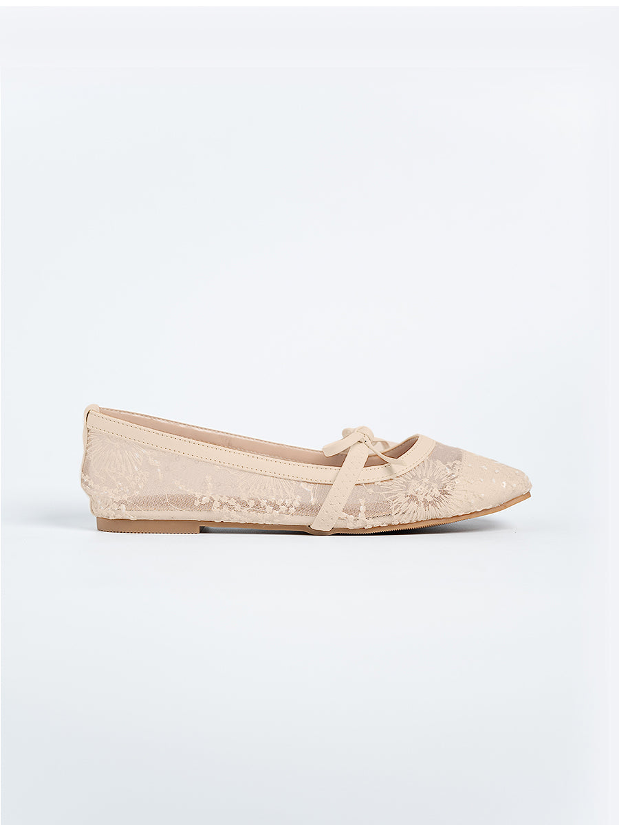 Ezra Lace Ribbon Flats