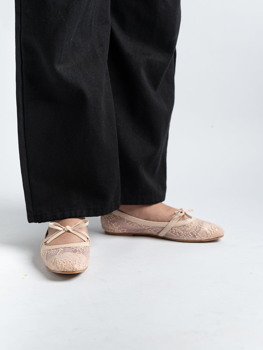 Ezra Lace Ribbon Flats