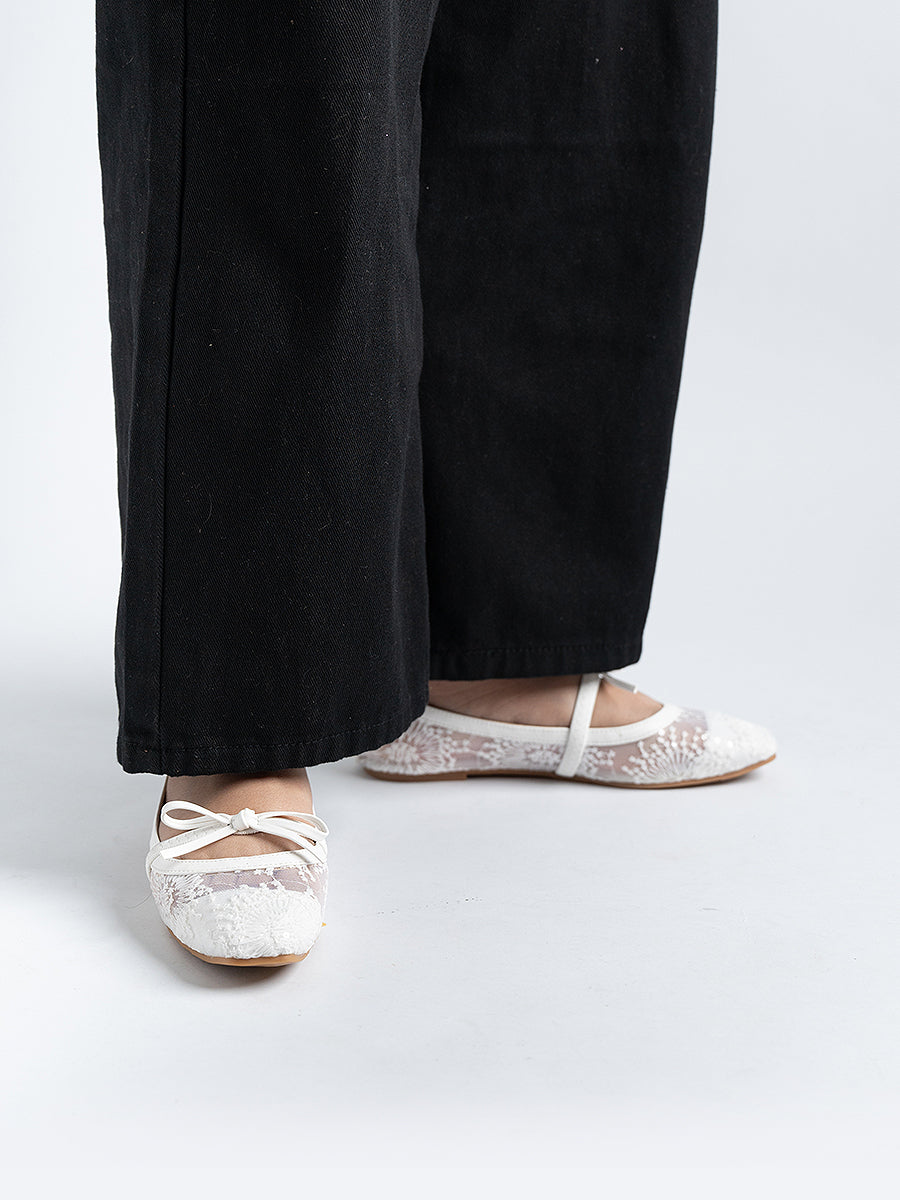Ezra Lace Ribbon Flats