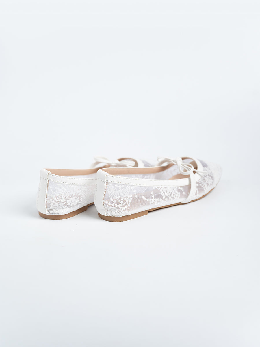 Ezra Lace Ribbon Flats