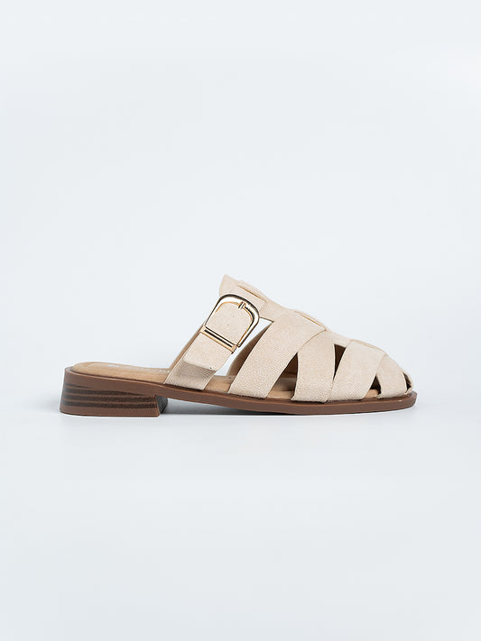 Flynn Suede Cage Mules