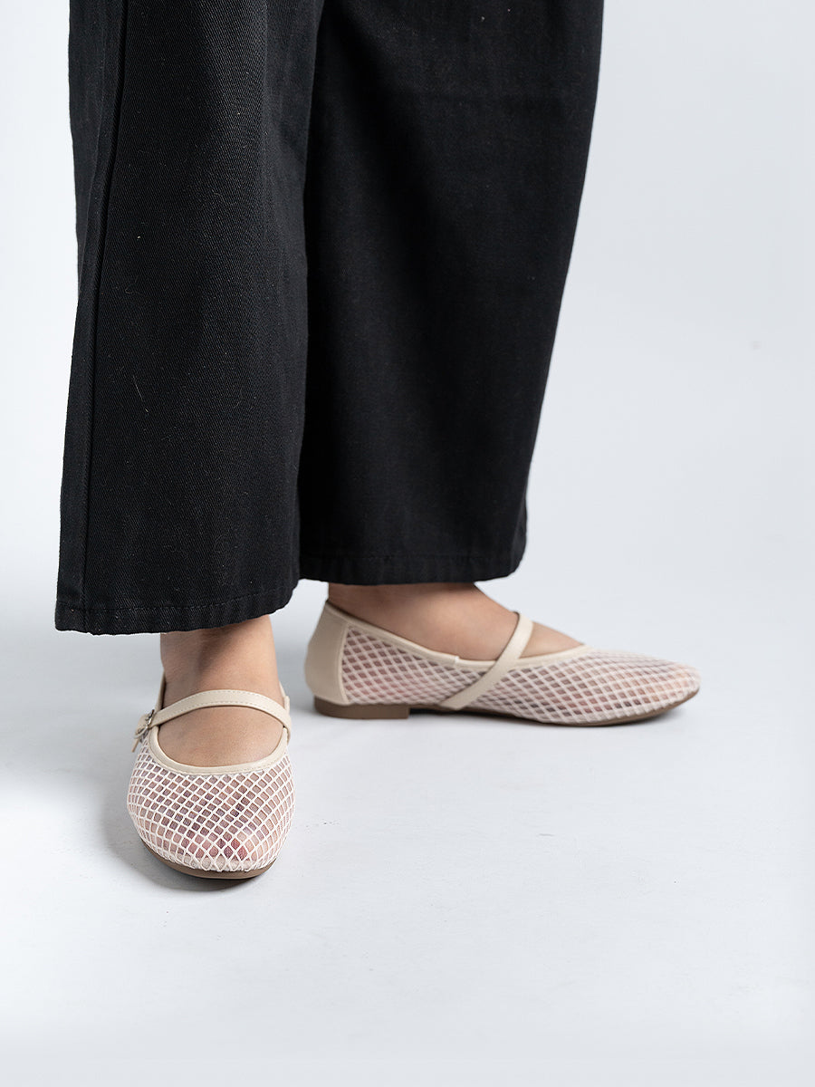 Gianna Mesh Ballerina Flats