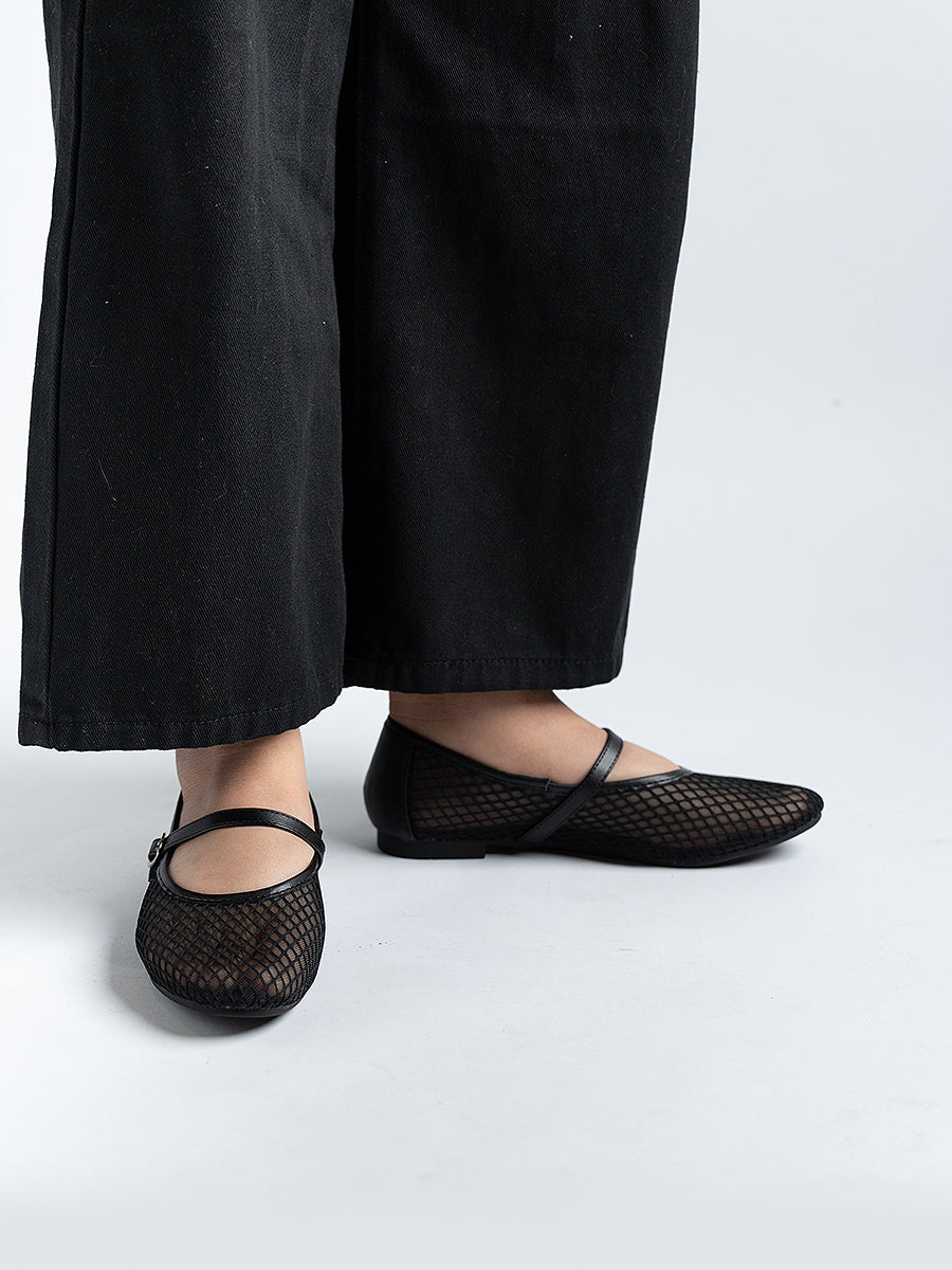 Gianna Mesh Ballerina Flats