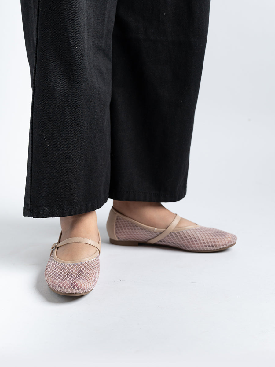 Gianna Mesh Ballerina Flats