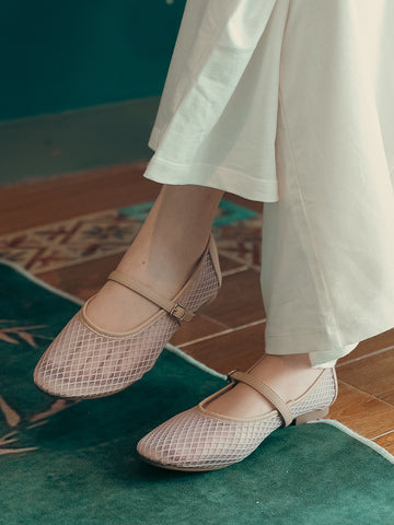 Gianna Mesh Ballerina Flats