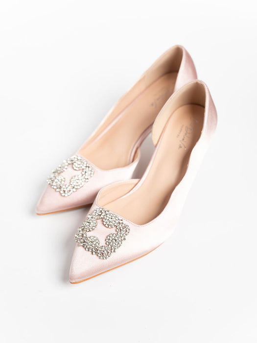 Inara Satin Rhinestone Heels