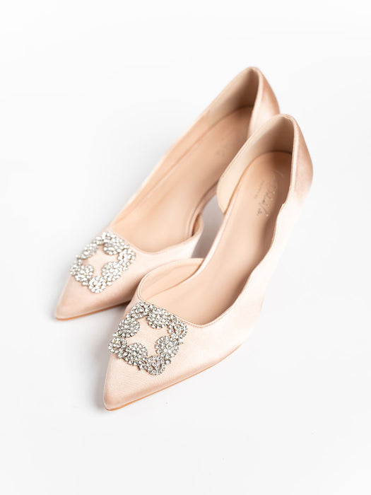 Inara Satin Rhinestone Heels