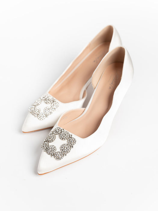 Inara Satin Rhinestone Heels