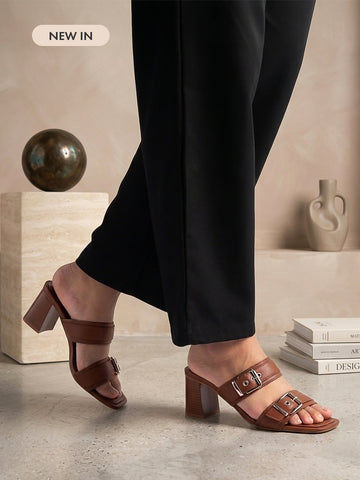 Jamie Buckle Sandal Mules