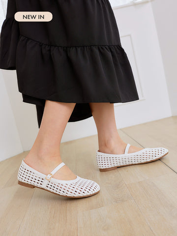 Collin Woven Strap Flats