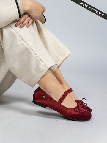 Riley Ribbon Satin Flats