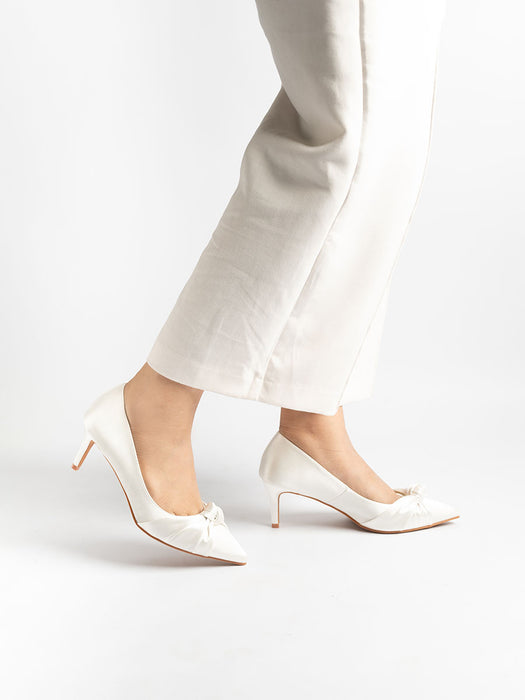 Ilya Satin Knot Heels