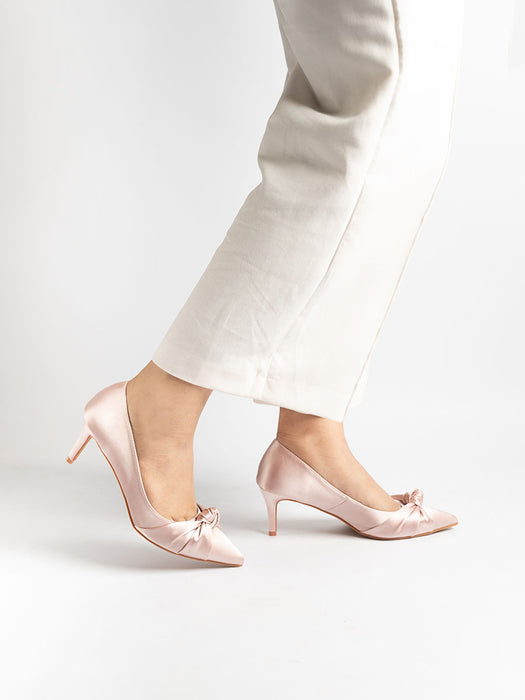 Ilya Satin Knot Heels