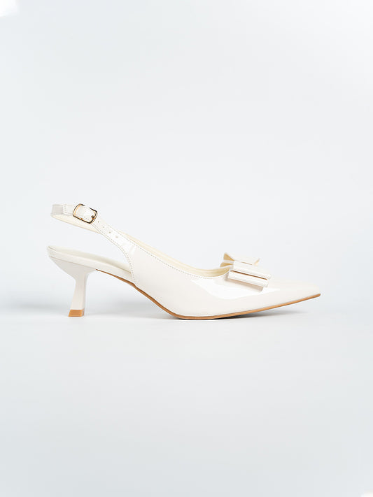 Winnie  Bow Flared Heels
