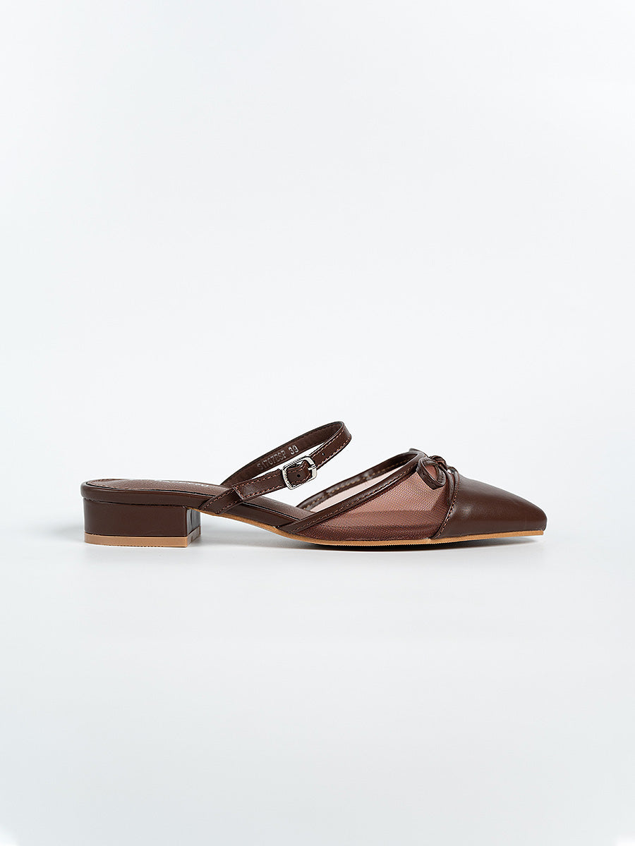 Zaria Ribbon Mesh Mules