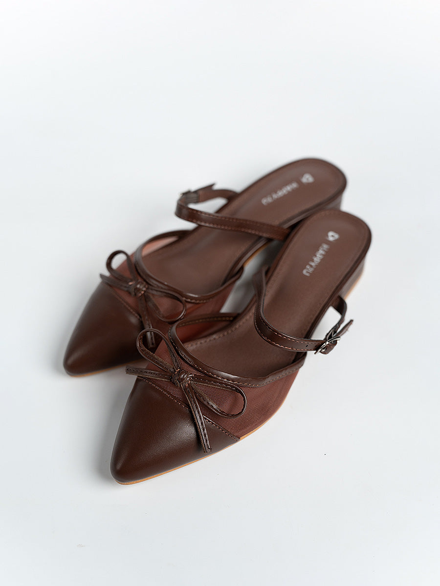 Zaria Ribbon Mesh Mules