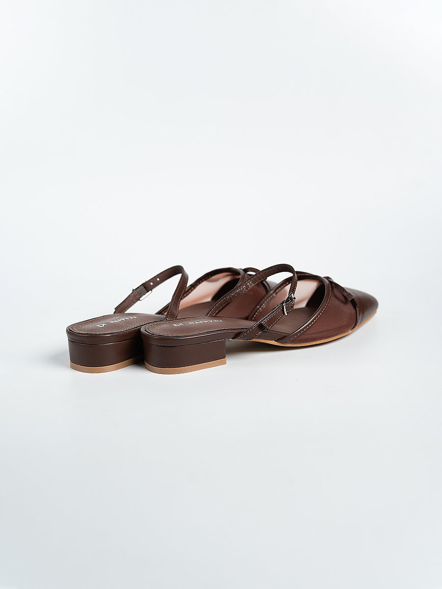 Zaria Ribbon Mesh Mules