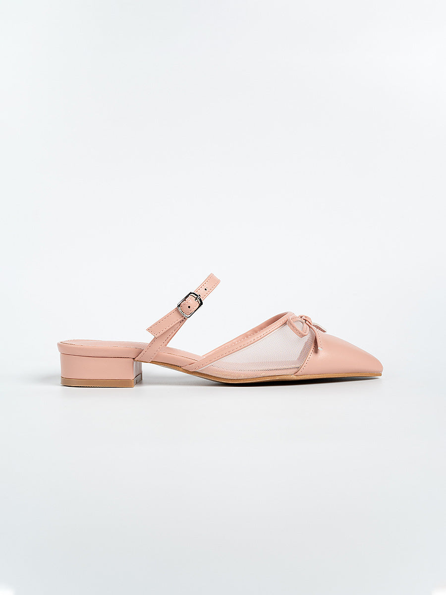 Zaria Ribbon Mesh Mules