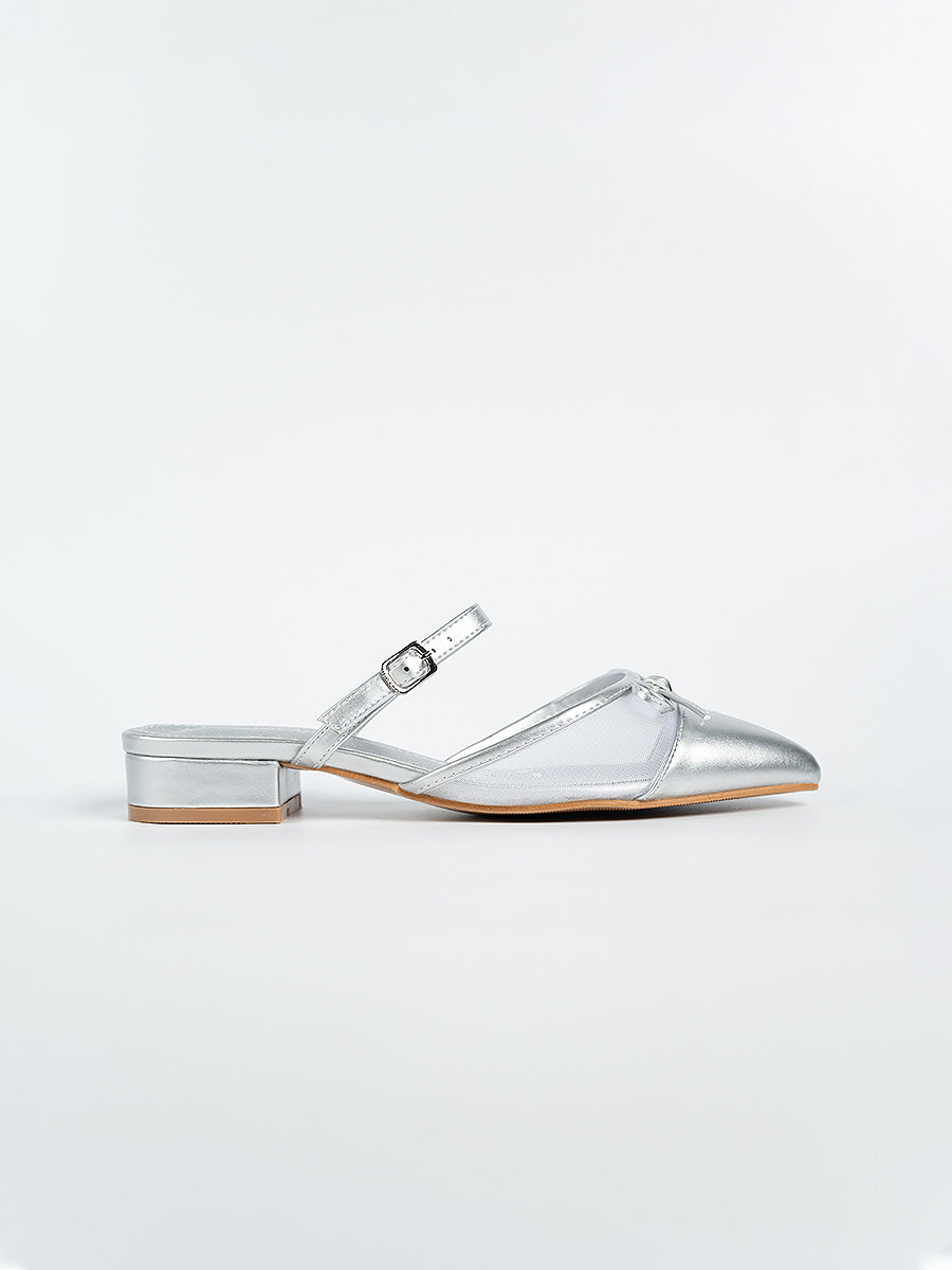 Zaria Ribbon Mesh Mules