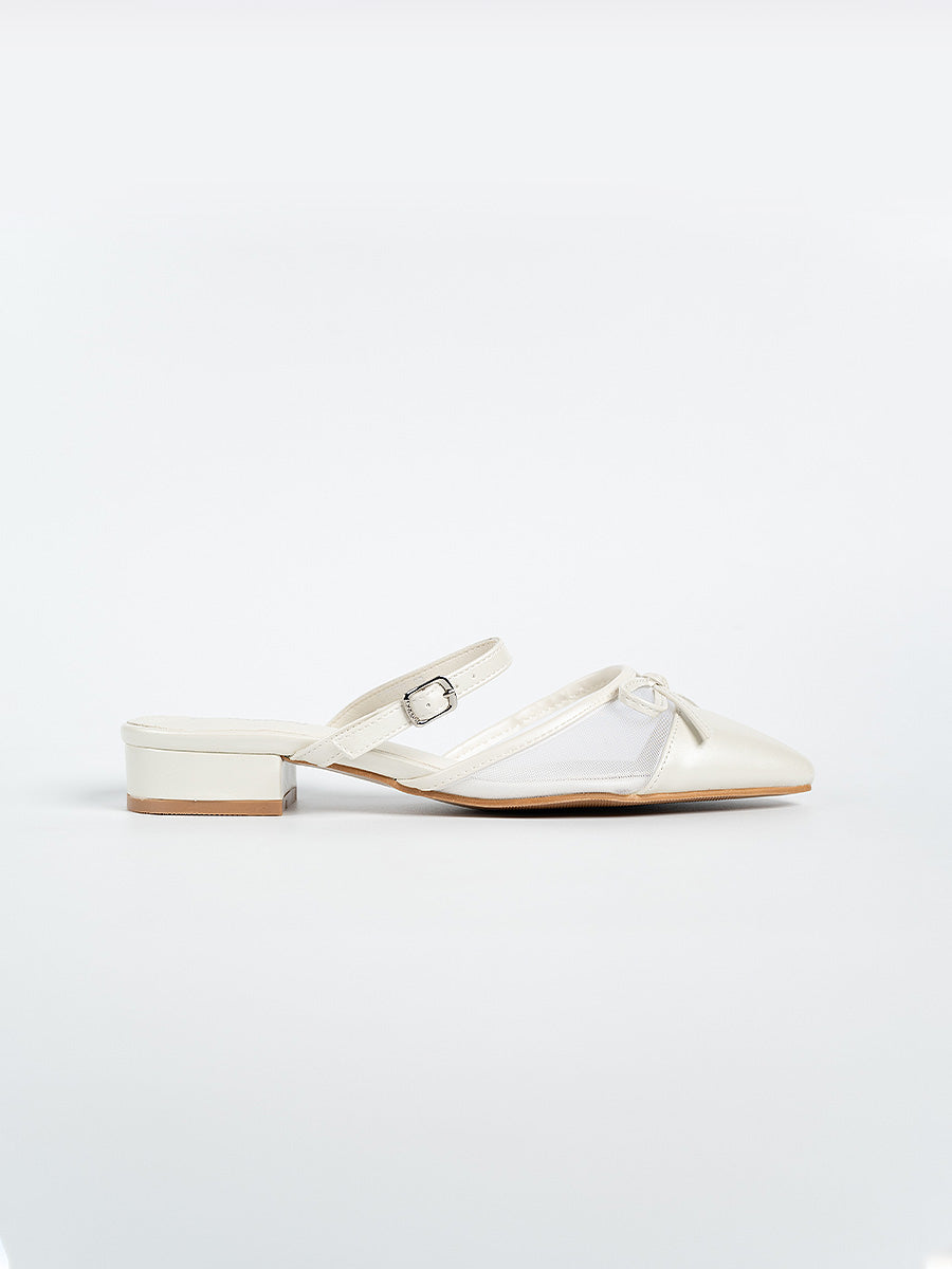 Zaria Ribbon Mesh Mules